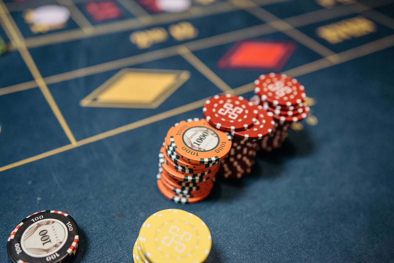 Gaming table detail illustrating the casino concept